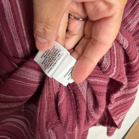 Sonoma Goods for Life Womens XXL Pink Striped Button Shirt Fall Essential - Picture 6 of 6